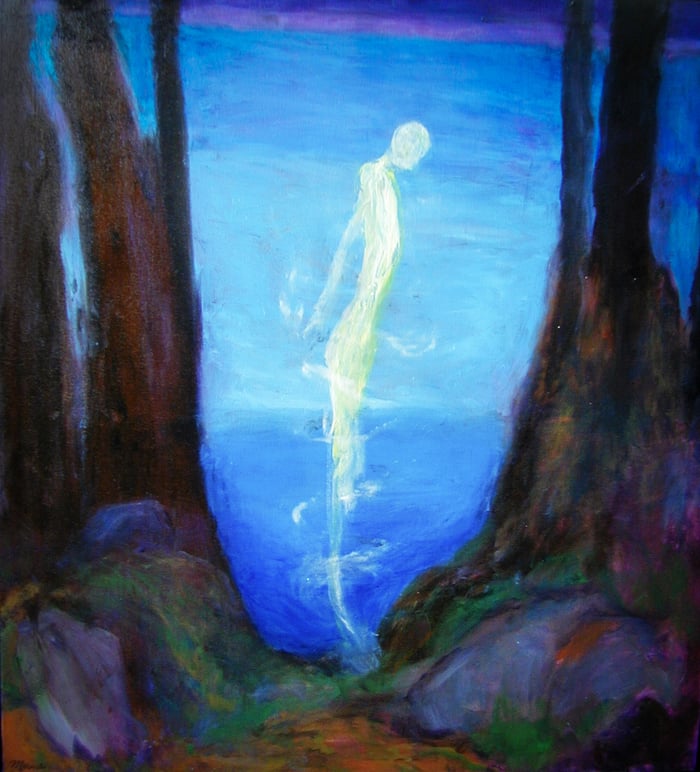 Forest Spirit, oil on canvas, 42x40 inches, by Marius Starkey
