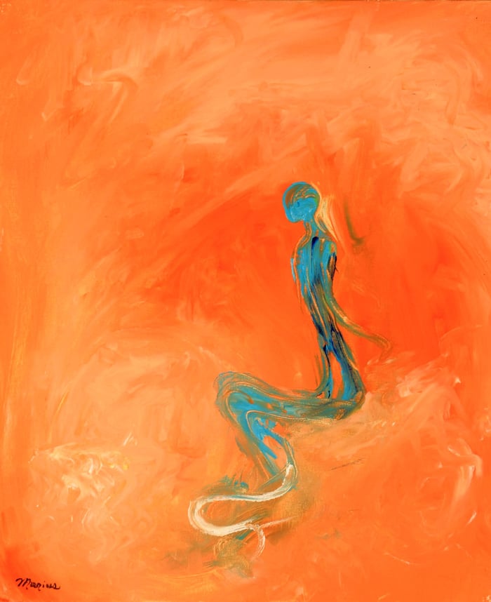Male Spirit, oil on canvas, 20x16 inches, by Marius Starkey