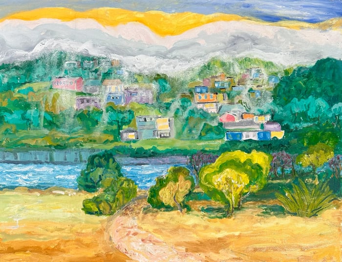 Marin County Fog, 30x34 inches, by Marius Starkey