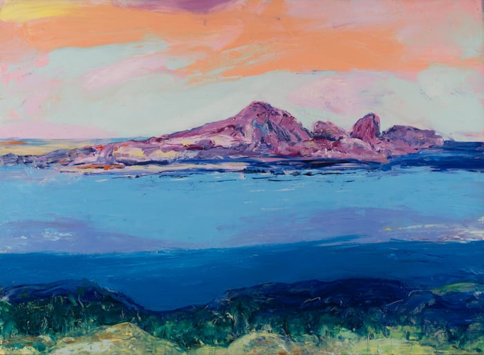 Farallon Island, oil on canvas, 40x60 inches, by Marius Starkey