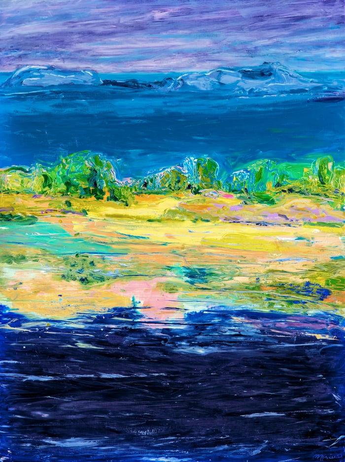 Inbetween, oil on canvas, 36x24 inches, by Marius Starkey