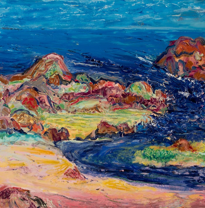 Incoming Tide, oil on canvas, 28x48 inches, by Marius Starkey