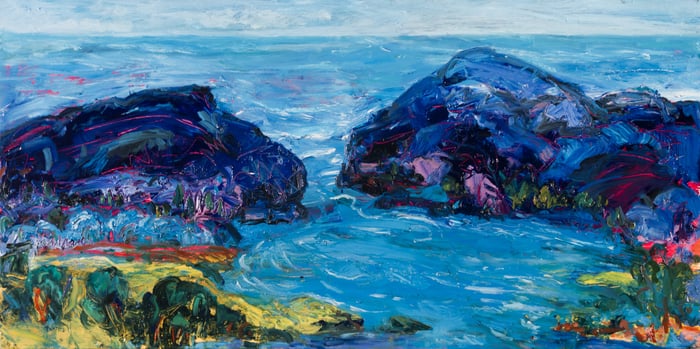 The Purple Straight, oil on canvas, 28x36 inches, by Marius Starkey