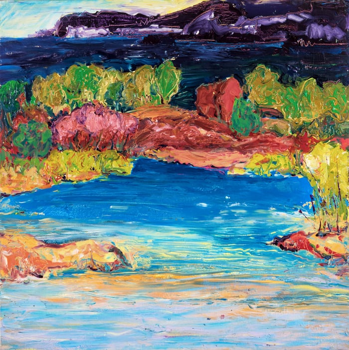 Triptych First, oil on canvas, 32x32 inches, by Marius Starkey