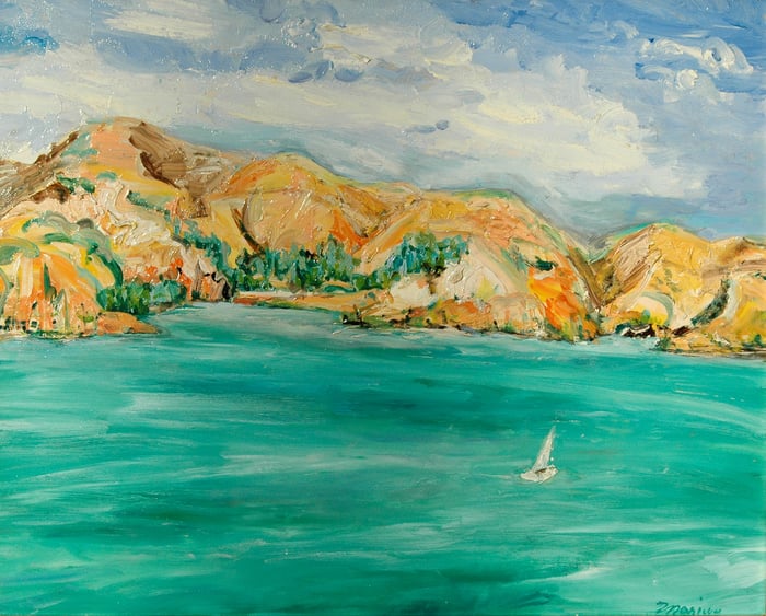 Golden Gate Headlands, oil on board, 16x20 inches, by Marius Starkey