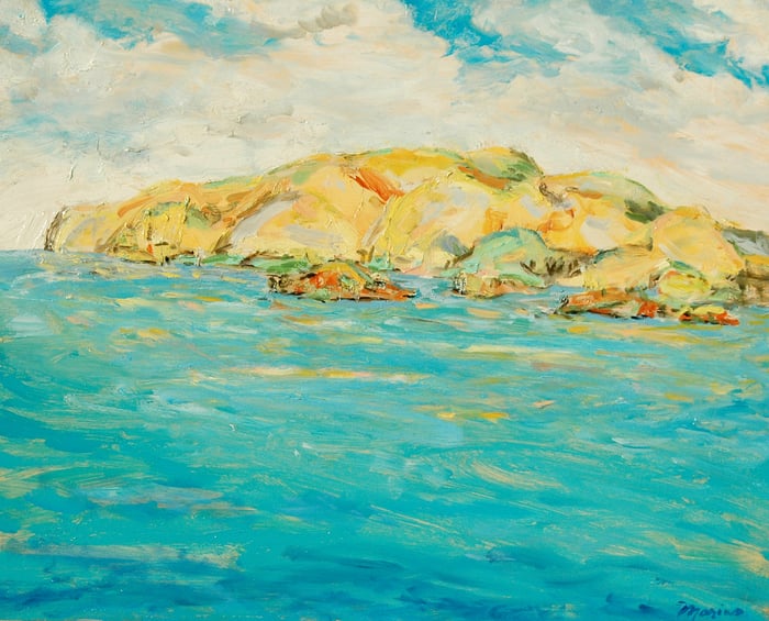 San Francisco Coast, oil on board, 16x20 inches, by Marius Starkey